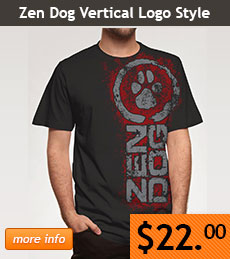 Zen Dog Vertical Logo Style